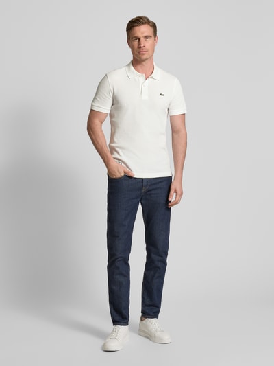 Lacoste Koszulka polo o kroju slim fit z naszywką z logo Złamany biały 1