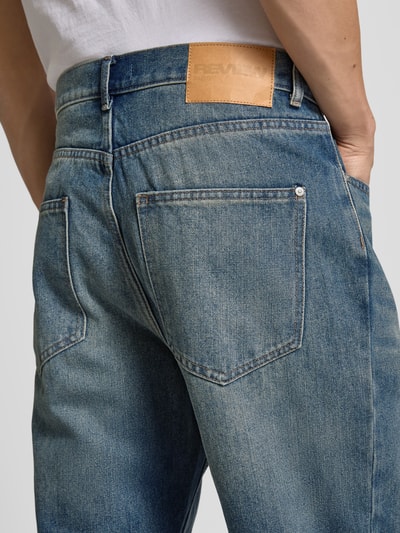 REVIEW Baggy Fit Jeans im 5-Pocket-Design mit Viskose-Anteil Dunkelblau 3