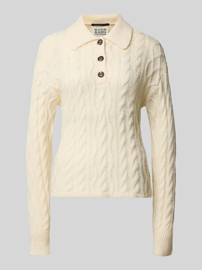 Scotch & Soda Gebreide pullover met kabelpatroon Beige - 2
