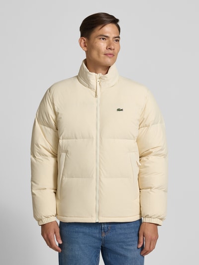 Lacoste Regular fit donsjack met opstaande kraag en geïntegreerde capuchon Offwhite - 4