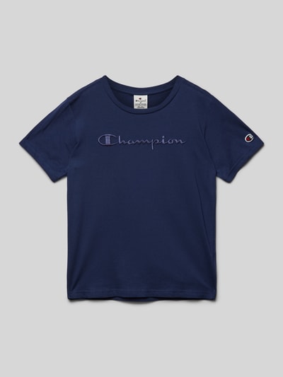 CHAMPION T-Shirt mit Runfdhalsausschnitt Dunkelblau 1