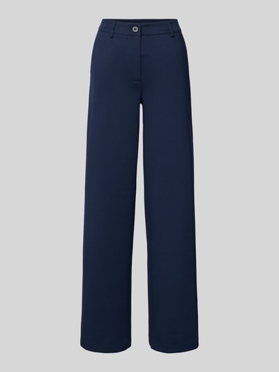 FREE/QUENT Wide fit stoffen broek met viscose Model 'Nanni' Marineblauw - 2