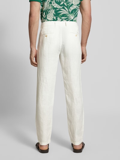 Marc O'Polo Tapered Leinenhose mit Bundfalte Modell 'OSBY JOGGER' Offwhite 5