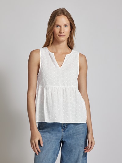 Vero Moda Blousetop van viscose met V-hals, model 'KATTY' Wit - 4