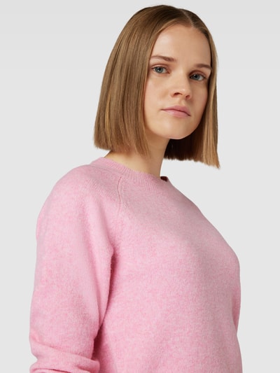 Vero Moda Strickpullover mit Rundhalsausschnitt Modell 'DOFFY' Pink 3