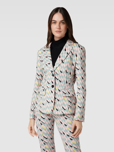 Marc Cain Blazer met all-over motief Petrol - 4