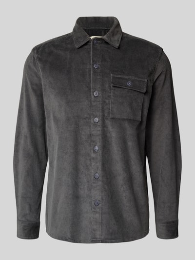 Blend Regular fit vrijetijdsoverhemd met borstzak Antraciet - 2