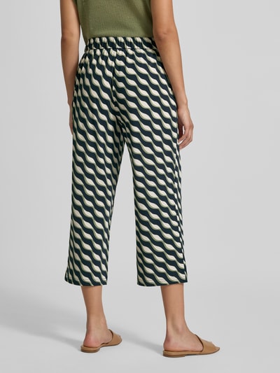 Betty Barclay Stoffen broek met verkorte pasvorm en elastische band Marineblauw - 5