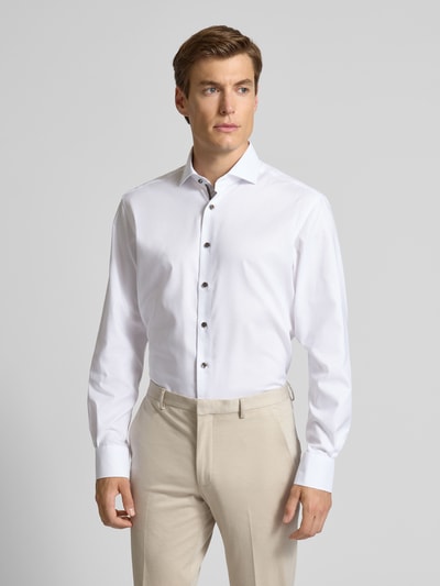 ETERNA Koszula biznesowa o kroju regular fit z czystej bawełny model ‘Kent’ Biały 4