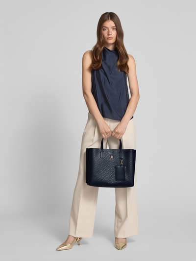 Tommy Hilfiger Schoudertas met groot label in reliëf Donkerblauw - 1