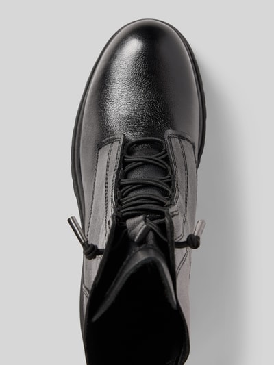 Tamaris Schnürstiefel aus Leder-Mix Black 3