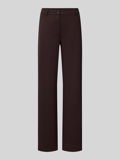 FREE/QUENT Straight Fit Stoffhose mit Viskose-Anteil Modell 'Nanni' Dunkelbraun 1