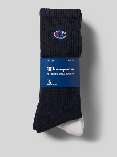 CHAMPION Socken mit Label-Stitching im 3er-Pack Marine 3