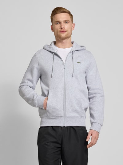 Lacoste Sweatjacke mit Label-Patch Hellgrau 4