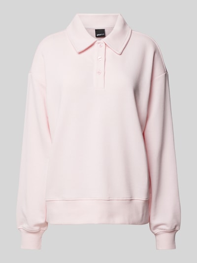 Gina Tricot Sweatshirt mit Umlegekragen Rosa 2