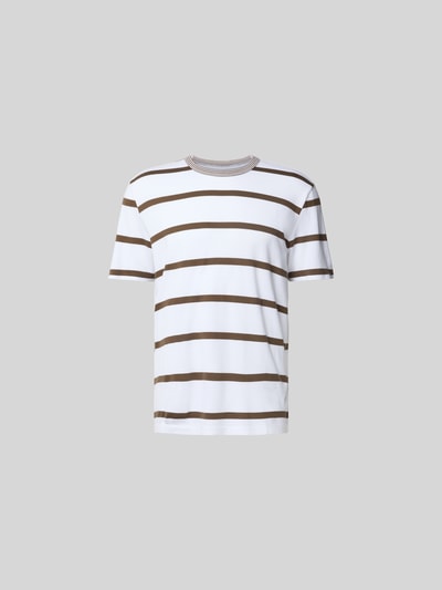 Officine Générale Regular Fit T-Shirt aus Baumwoll-Mix Weiss 2
