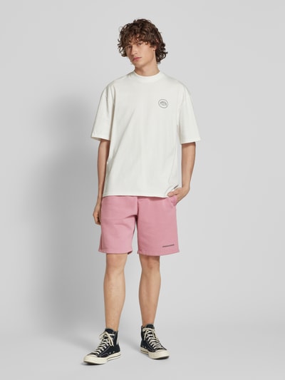 Pegador Relaxed Fit Sweatshorts mit elastischem Bund Modell 'LOGO' Altrosa 1