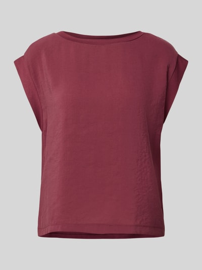 OPUS T-Shirt mit Kappärmeln Modell 'Silkisi' Bordeaux 2
