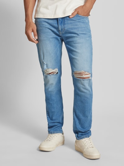 Tommy Jeans Tapered Fit Jeans im Destroyed-Look Modell 'DAD JEAN' Hellblau 4