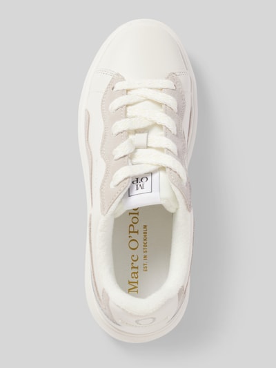 Marc O'Polo Low Top Sneaker aus edlem Rindleder Weiss 3