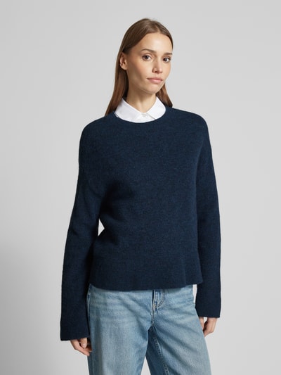 Christian Berg Woman Oversized Strickpullover mit Rundhalsausschnitt Dunkelblau 4