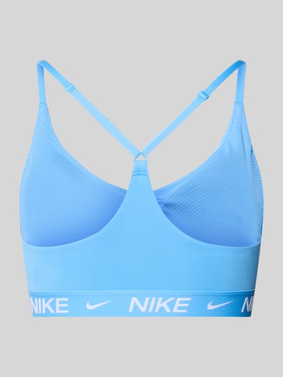 Produktfoto, Slim Fit Sport-BH mit Logo-Detail Modell 'Indy' od NIKE TRAINING, elastyczna mieszanka materiałów, krój slim fit, detal z logo