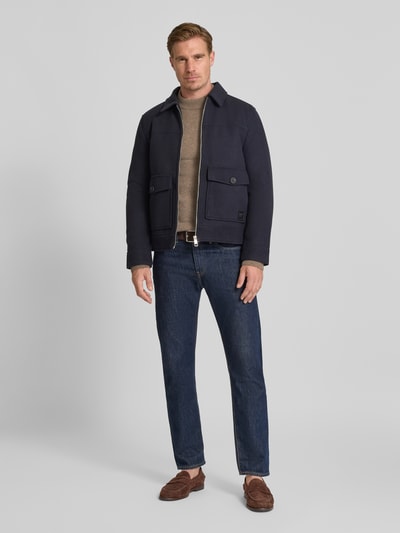 JOOP! Collection Gebreide pullover met kasjmier en ronde hals Lichtbruin - 1