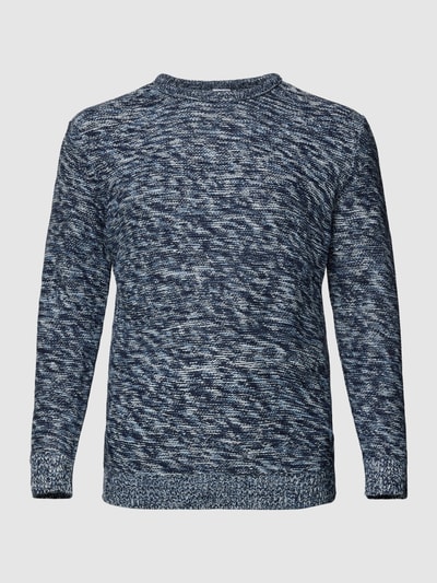 Jack & Jones Plus PLUS SIZE gebreide pullover met ronde hals, model 'ASH' Marineblauw - 2