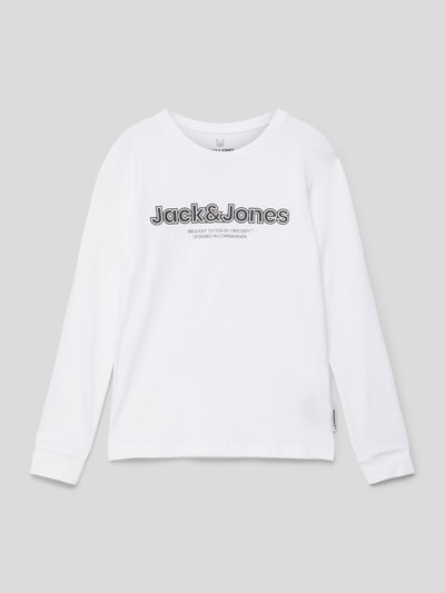 Jack & Jones Sweatshirt mit Rundhalsausschnitt Modell 'JORLAKEWOOD' Weiss 1