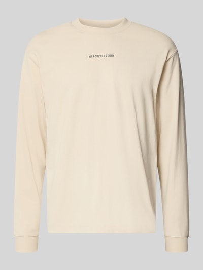 Marc O'Polo DENIM Relaxe Fit Langarmshirt aus reiner Baumwolle Sand 1