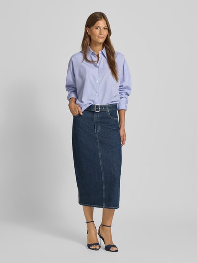 Weekend Max Mara Regular Fit Hemdbluse aus reiner Baumwolle Blau 1