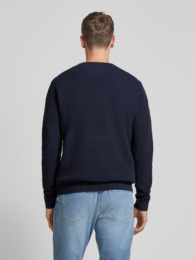 SELECTED HOMME Gebreide pullover met ribboorden, model 'ROSS' Donkerblauw - 5