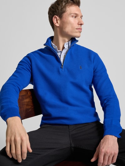 Polo Ralph Lauren Strickpullover mit Label-Stitching Royal 3