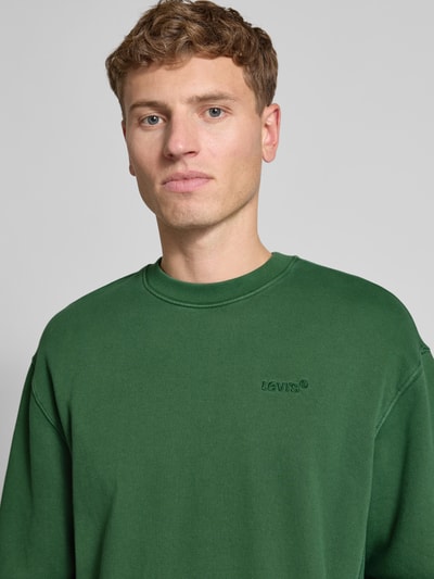 Levi's® Sweatshirt mit gerippten Abschlüssen Dunkelgruen 3