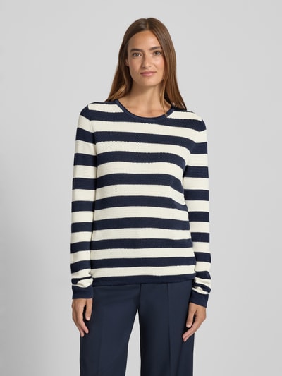 Christian Berg Woman Grof gebreide pullover Donkerblauw - 4