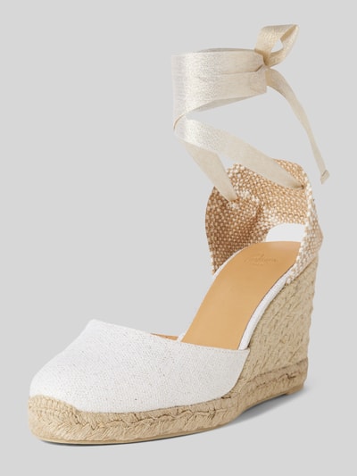 Castañer Wedges met sierband, model 'CARINA' Wit - 1