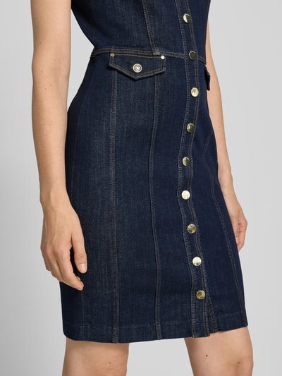 Guess Knielange jeansjurk met knoopsluiting, model 'DESTINY' Marineblauw - 3