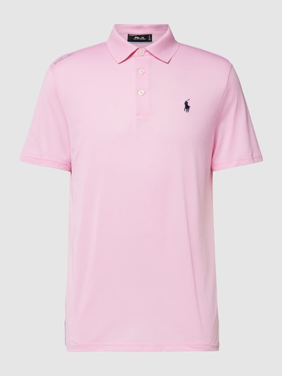 Polo Ralph Lauren Tailored fit poloshirt met labelstitching Felroze - 2