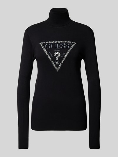 Guess Sweter z golfem model ‘PIPER’ Czarny 2