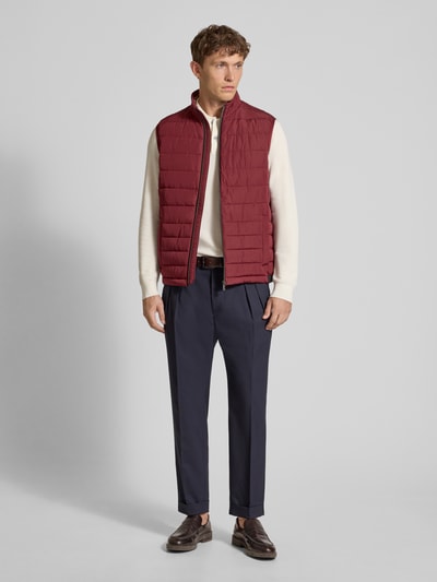 Christian Berg Men Steppweste mit Eingrifftaschen Dunkelrot 1