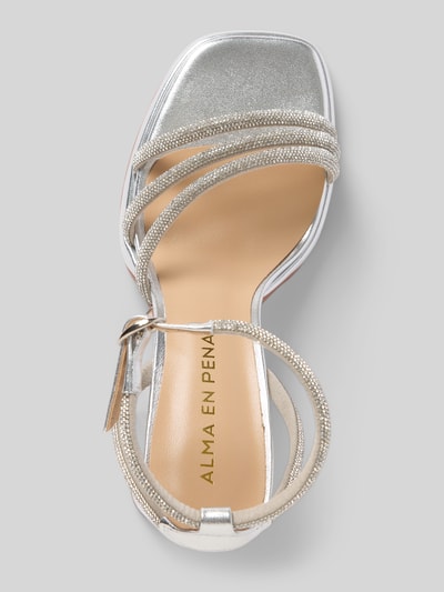 ALMA EN PENA Sandalette mit Strasssteinbesatz Silber 3