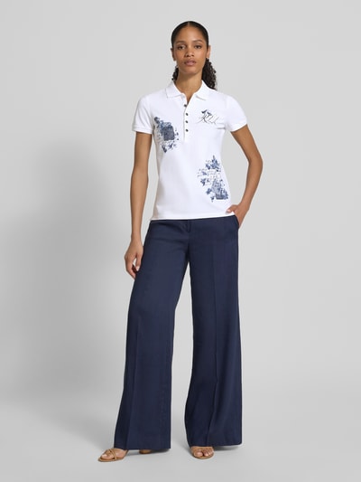 Lauren Ralph Lauren Poloshirt met korte knoopsluiting, model 'KIEWICK' Wit - 1