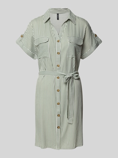 Vero Moda Getailleerde mini-jurk van pure viscose, model 'BUMPY' Rietgroen - 2