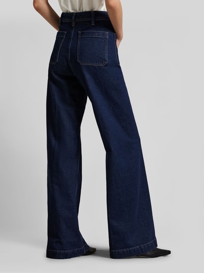 Polo Ralph Lauren Wide Leg Jeans aus Baumwoll-Mix Dunkelblau 5