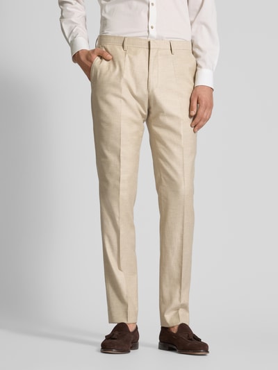 Roy Robson Anzughose aus Schurwolle-Mix mit Leinen-Anteil Beige 4