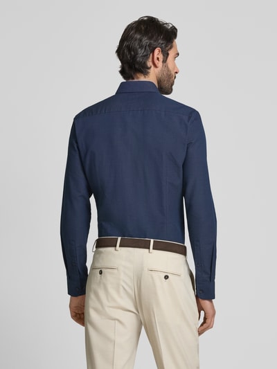 Jake*s Super Slim Fit Business-Hemd mit Knopfleiste Marine 5