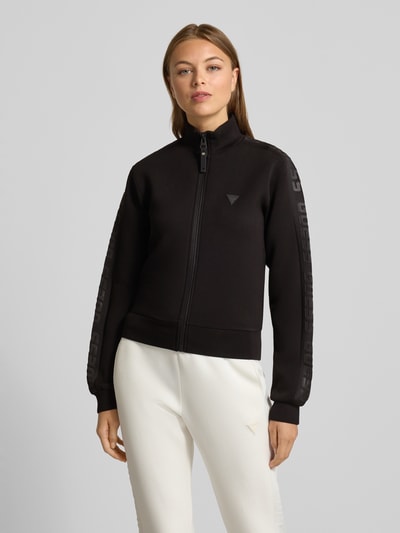 Guess Activewear Sweatjack met labelapplicatie, model 'NEW ALLIE' Zwart - 4