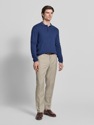 Casual Friday Strickpullover aus Baumwoll-Kaschmir-Mix Modell 'FRODE' Blau 1