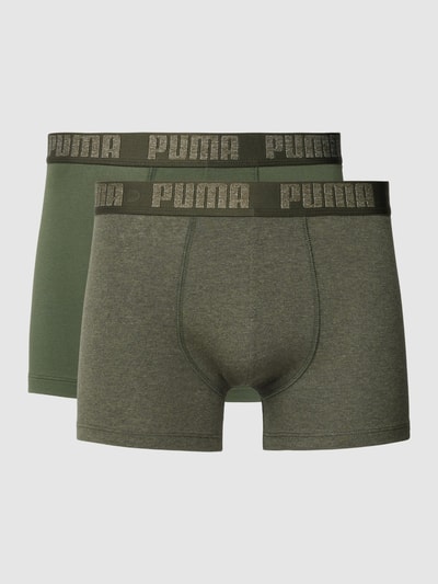 Puma Boxershorts mit elastischem Label-Bund Modell 'BASIC' Khaki 1