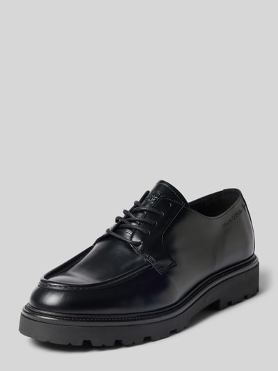 Produktfoto, zwarte veterschoenen uit rundleer van Marc O'Polo, herenmodel, met stevige zool, glanzend oppervlak, Heren Schnürschuhe von Marc O'Polo